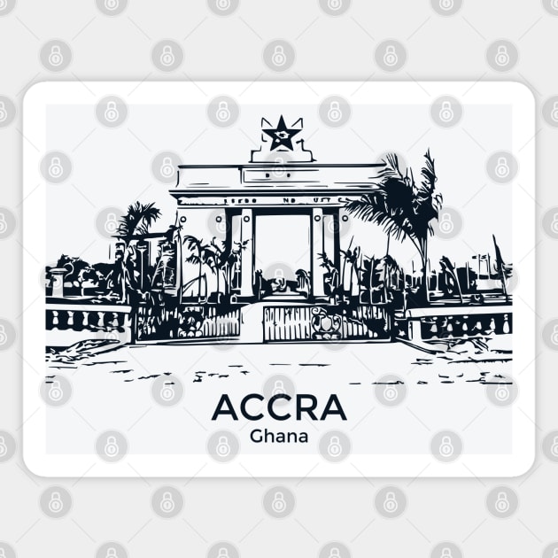 Accra - Ghana Magnet by Lakeric